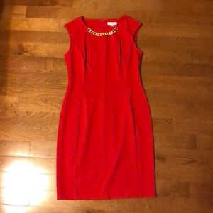Calvin Klein red professional work dress